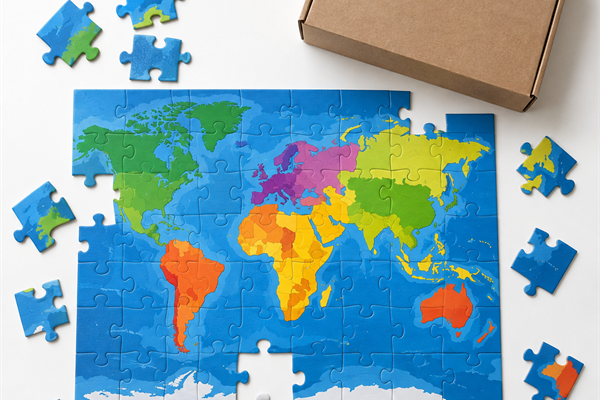 Educational map custom puzzle product example