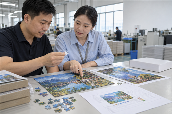 Shipment inspection of How should buyers choose custom puzzle? at a custom puzzle factory