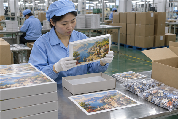 Shipment inspection of Custom Puzzle Artwork Licensing: A B2B Guide for Artists, Brands and Publishers at a custom puzzle factory