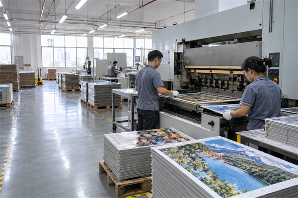 Custom jigsaw puzzle die-cutting production process