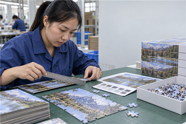 Shipment inspection of What should buyers check for sampling and quality when sourcing custom puzzle? at a custom puzzle factory