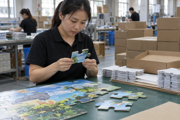 Shipment inspection of Large-Piece Custom Puzzles for Seniors: A B2B Product-Selection Guide at a custom puzzle factory