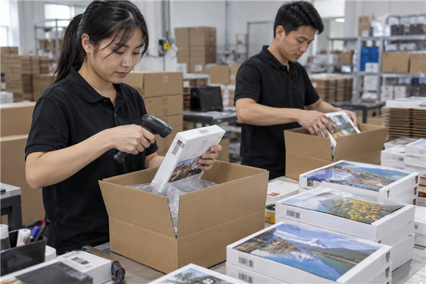 Shipment inspection of Personalized Puzzle Fulfillment: A B2B Guide for Photo-Gift Brands at a custom puzzle factory