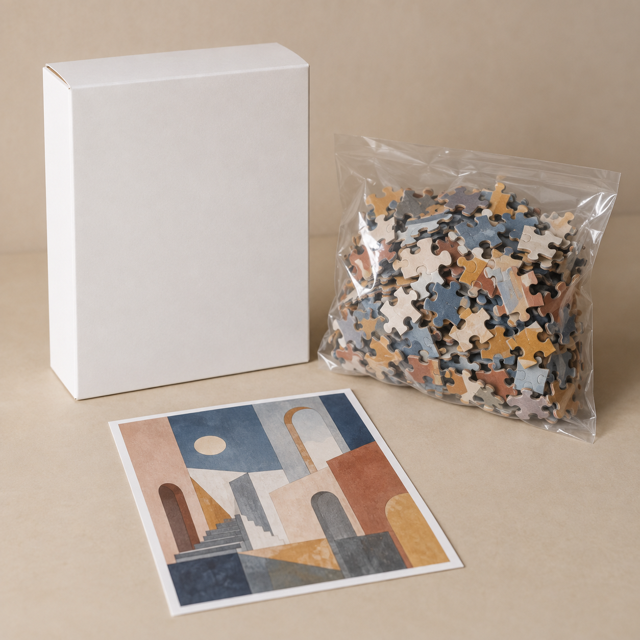 Custom promotional puzzle kit for cultural venues and brand activations