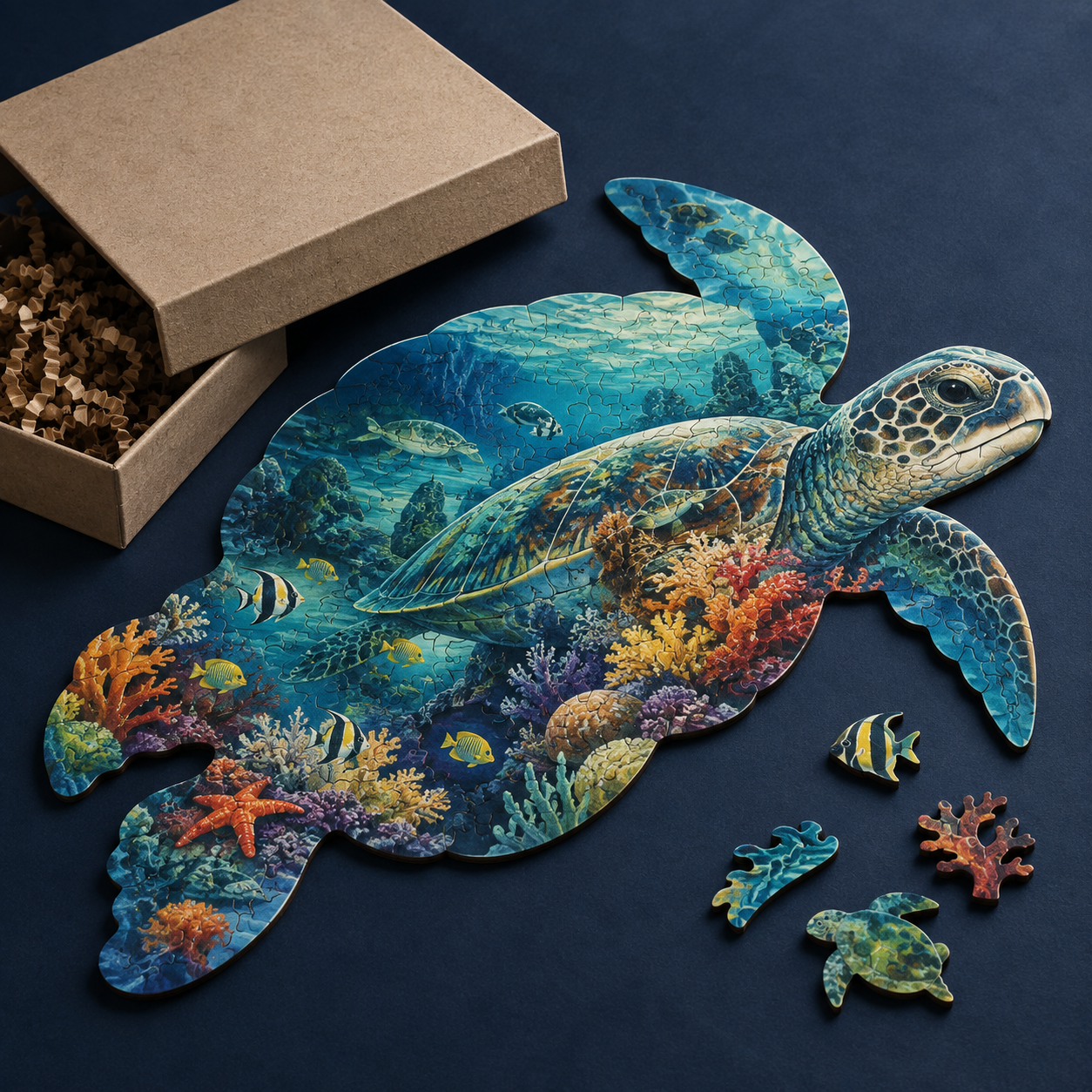 Custom shaped jigsaw puzzle with a distinctive silhouette